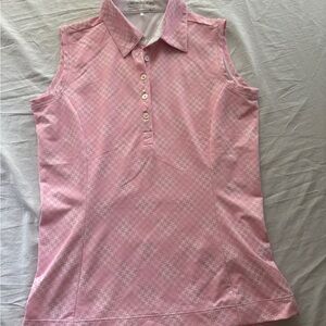 Nike Pink Sleeveless Button Down Shirt